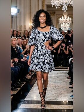 The cutest and sexiest dress all in one! Puffy sleeves, side cut out, so cute.